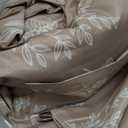 MUXHOMO Duvet Cover Queen Size, Reversible Floral Taupe Duvet Cover Set with Zipper Closure, 3 Pieces Botanical Patterns Soft Microfiber Bedding Set with 4 Ties (90"x90", 2 Pillow Cases) (01 - Taupe Leaves (No Comforter))