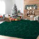Kelarea Area Rug for Living Room, 5x8 Non-Slip Dark Green Rug Fluffy Soft Shag Rugs, Fuzzy Shaggy Plush Carpet for Bedroom, Nursery Rooms, Home Dorm