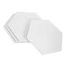 15pcs Hexagon Felt Board Tiles Self-Adhesive Decorative Memo Boards for Photos and Notes for Home Office Classroom White
