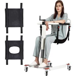 Patient Lift Transfer Chair, Portable Lift Aid for Elderly/Disabled, Bedside Commode Transport Chair (Basic Version)