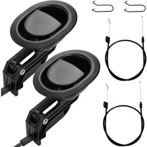 Set of 2 Metal Chair Recliner Release, Universal Heavy Duty Sofa Release Lever Pull Handle with Cable, Recliner Replacement Part Fits Most Furniture Recliner Couch Sofa Chair, Black