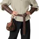 Kids Medieval Viking Pirate Renaissance Tunic Pants Accessories Costume for Boys Cosplay 3-14 Years