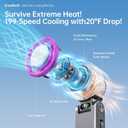Handheld Fan, Portable Rechargeable Fan with Turbo Cooling, Speed(1-199) 5500mAh, 12H Battery Life, Powerful Mini Personal Fan for Travel, Outdoor, Beach, Makeup, Summer Use