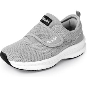 Diabetic Shoes for Men Extra Wide WidthWalking Shoes for Elderly Foot Pain Relief NeuropathyOrthopedic Shoes for Swollen Feet AdjustableZapatos para Diabticos Hombre (Grey), 10