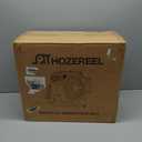 110 FT Retractable Garden Hose Reel by HOZEREEL, Outdoor Garden Hose Reels 1/2" - Automatic Self Retract Wall Mount Hose Reel Enclosed Storage, Any Length Lock, 10 Pattern Nozzle-Grey