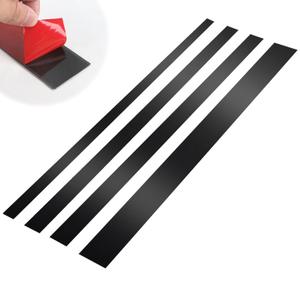 304 Brushed Stainless Steel Sheet Gap Filler, Self-Adhesive Metal Gap Filler Trim Strip for Wall Oven/Microwave Combo/Range/Cooktop, 30" Long, 1.5'' Wide, 20Ga Thickness  (Black)