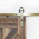 6.6FT Classic Brass Sliding Barn Door Hardware Kit for Interior Door Brushed Gold
