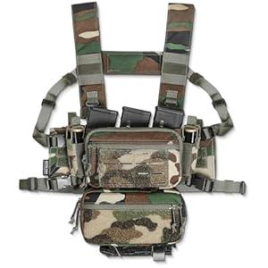 ACE TAC S.O.P. Tactical Chest Rig with 5.56/7.62 & Pistol Magazine Pouch Holders, Wing & Molle Dangler Pouches