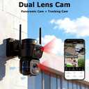 Uniter Dual Lens Solar Security Cameras Wireless Outdoor,5G/2.4G WiFi, 360 View Pan/Tilt Home Security Camera with 6MP Color Night Vision/PIR Motion Detection/Spotlight Siren/2-Way Audio
