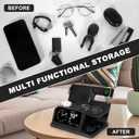 Gifts for Men 3-in-1 Charging Stand Compatible with iPhone 16 Charger Station, Nightstand Organizer Wood, Fathers Day Perfect for Dad Husband Boyfriend Son, for iPhone 16/15/14/13/12 and Pro, Watch