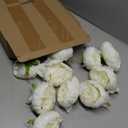 Zeyune 50pcs Artificial Peonies, 4inch White Silk Peony Flowers Heads for Decoration, Wedding, Party, Home Office