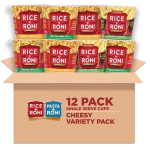 Rice-a-Roni Cheesy Cups, 3-Flavor Variety Pack, 2.25 Oz (Pack of 12) (EXP 03/04/25)