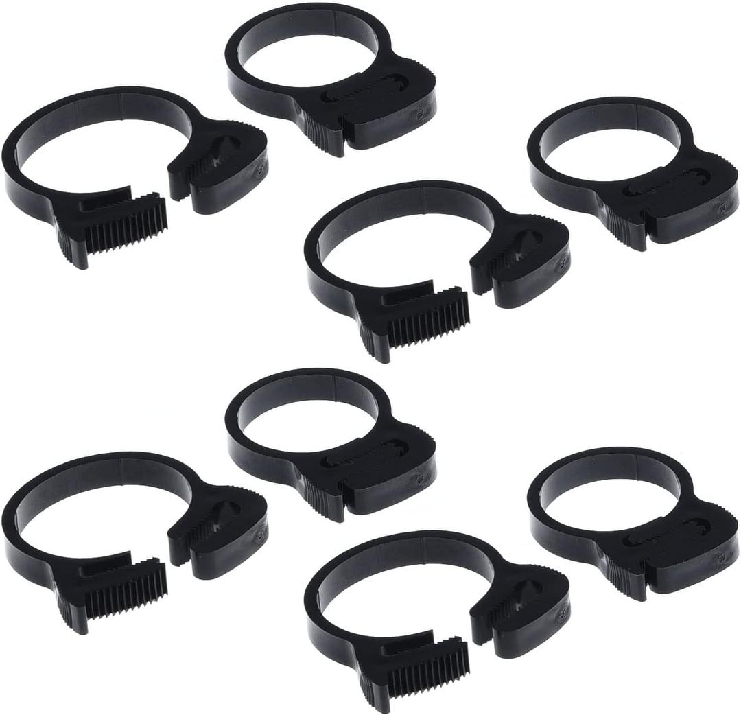 Double Gripping Nylon Hose Clamps, Snap Grip Nylon Plastic Hose Clamps, 31.5-34mm (1.25inch), 12pack
