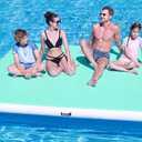 FBSPORT Inflatable Floating Dock Lake Floats for Adults, Floating Docks Platform Island Raft, Non-Slip Inflatable Water Dock Mat for Pool Beach Ocean 10ft 8ft 6ft