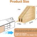 tonchean Wood Tray Dividers for Cabinet with 3 Sections, 22.5"D x 11.8"W x 15.4"H