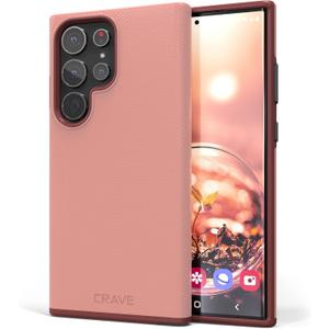 Crave for Samsung Galaxy S23 Ultra Case, Shockproof Protection Dual Layer Case for Samsung Galaxy S23 Ultra (6.8 inch) - Blush