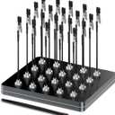 Magnetic Helping Hands for Soldering - All-in-One Station with 20 Flexible Clips, Steel Box & Brush - Ideal for Soldering, Model Painting, PCB Holder (Black)