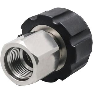 Pressure Washer Adapter Fitting, Stainless Steel M22-14mm to NPT 3/8 Female Thread for M22 Pressure Washer Hose, Connecting Hose Wand Power Washer Gun, 5000 PSI