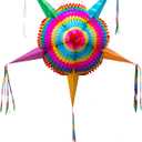 Mexican Piata (Large 32 inches) - Authentic Handmade Foldable Large Pinata for Birthday Party - Piatas para Cumpleaos - Fiesta Piniata - Mexican Star Pinata - Cinco de Mayo Pinatas