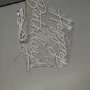 Happy Birthday Neon Sign for Wall Decor, LED Happy Birthday Light Up Sign, USB Powered Dimmable Neon Light for Birthday Party Decorations Backdrop, White (17 x 12 inch)