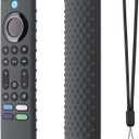 6.2 Inch Silicone Cover for 2023 Fire TV Stick 4K Max 2nd/Fir TV Omni Series/FireTV 4-Series Remote,Toshiba/Insignia FirTV Remote Cover with Lanyard(Dark Grey)