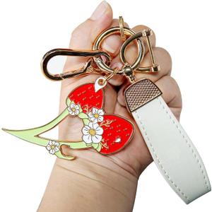 Keychain Safety for Women Self Defense Strawberry Key Chain Accessories Set