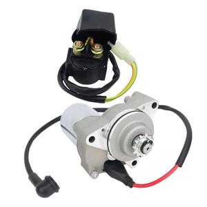 3 Bolt Starter Motor & Solenoid Relay for 50cc 70 cc 90cc 100 cc 110cc 125 cc ATV Dirt Bikes Go Karts Chinese Pit Bike Quad 4 Wheelers Dune Buggy Sandrail SSR Roketa Taotao Jonway SunL