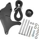 LS Dual Alternator Bracket Kit for GM 4.8L 5.3L 6.0L 6.2L Vortec V8 Engine 1999-2013 with Idler Pulley Belt Kit