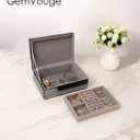 Jewelry Organizers and Storage - Box with Removable Tray, Organizer for Women, Storage for Earrings, Bracelets, Rings (OceanGlow)