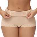 SHAPSHE Tummy Control Shapewear Shorts Fajas Colombianas Moldeadoras Compression Underwear Flat Tummy Butt Lifter Panties (X-Small, Beige)