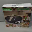 nutrichef Electric Crepe Maker & Griddle - Easy Clean Detachable Cooktop - Cooks Crepes, Bacon, Tortillas & Omelets - 12inch Cook Area with Adjustable Temperature - Includes Spatula & Batter Spreader