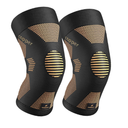 NEENCA Copper Knee Brace for Women and Men, Knee Compression Sleeve for Knee Pain, Arthritis, ACL, Meniscus Tear, Joint Pain Relief, Knee Support for Running, Working Out, Fitness, Weightlifting -Pair, Size: L