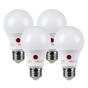 TORCHSTAR Dusk to Dawn Light Bulbs Outdoor, Sensor A19 LED Light Bulb, Auto on/Off Photocell Automatic for Outdoor Lighting, 5000K, Pack of 4