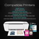 ESTON Black Ink 65XL Ink Cartridges Combo Pack Compatible for Ink 65 High Yield Work with Envy 5055 5000 5070 5052 5014, DeskJet 3772 3755 3722 3752 3700 2600 (2-Pack, 2 Black) (65XL-1)