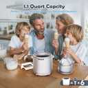 BRIOBITE 1.1 Quart Ice Cream Maker Electric Ice Cream Machine for Gelato, Milkshakes & Sorbet,Perfect for 2-3 Servings, Easy to Use & Clean,Silver