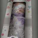 12" Baby Doll with Flower Pattern Backpack Carrier,12 Inch Realistic Baby Dolls with Clothes and Accessories Hanky Pacifier Bottle Diaper Toy Pretend Play Collection for 3+ Child Girls Gifts