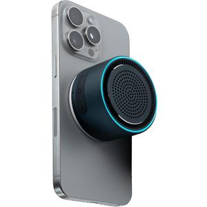 MagBeat Bluetooth Speaker with Magnetic Wireless Charger (Midnight), Portable Stereo Sync TWS, Booming Bass, Up to 10H, IPX7 Waterproof, Aluminum Unibody Design for Home/Outdoor/Beach, Birthday Gift