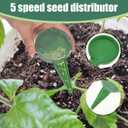 Mini Seed Planter Tool,New Mini Seed Spreader, Set of 6 Hand Held Garden Plant Seeds Planter, Adjustable Hand Sowing Seeder with 5 Dial Settings, Plastic Seed Spreader for Flowers, Vegetables