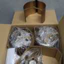 VILUXY 19" Flush Mount Ceiling Light, Antique Gold Leaf Finish Petal Light Fixtures Ceiling for Hallway, Entryway, Study Room, Bedroom 3-Light