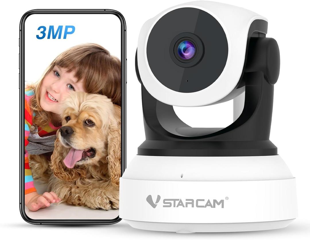 VSTARCAM Indoor Security Camera, 2K with 360 Rotation, Human/Motion Detection with Auto Tracking, 2-Way Audio & DIY Voice, 2.4GHz WiFi Wireless, Cloud & SD Card Storage(up to 256GB)