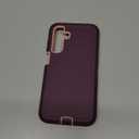 Aliruke for Samsung Galaxy A17 5G Case, 3-Layer 16ft Drop Protection, with Dustproof Port Cover, Full-Body Non-Slip Shockproof, Rugged Heavy Duty Phone Case, Purple Red