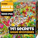 QUOKKA 1000 Piece Jigsaw Puzzle for Adults Alice in Wonderland – Puzzles for Adults 1000 Pieces Premium Box Packaging - Extra Fun Hidden Secrets & Audio Story – Perfect Relaxation Creativity Gift
