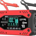 Battery Charger 10-Amp 12V/24V Smart Trickle Charger for Car - Battery Maintainer Trickle Charger, and Automotive Battery Charger with Temperature Compensation for Car Truck Motorcycle Lawn Mower