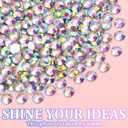 25000Pcs Resin Rhinestones with Tweezers for Bedazzling, AB 2-6mm Mixed Sizes Crystal with 3Pcs 10ml B7000 Jewelry Glue for Nail Art Makeup