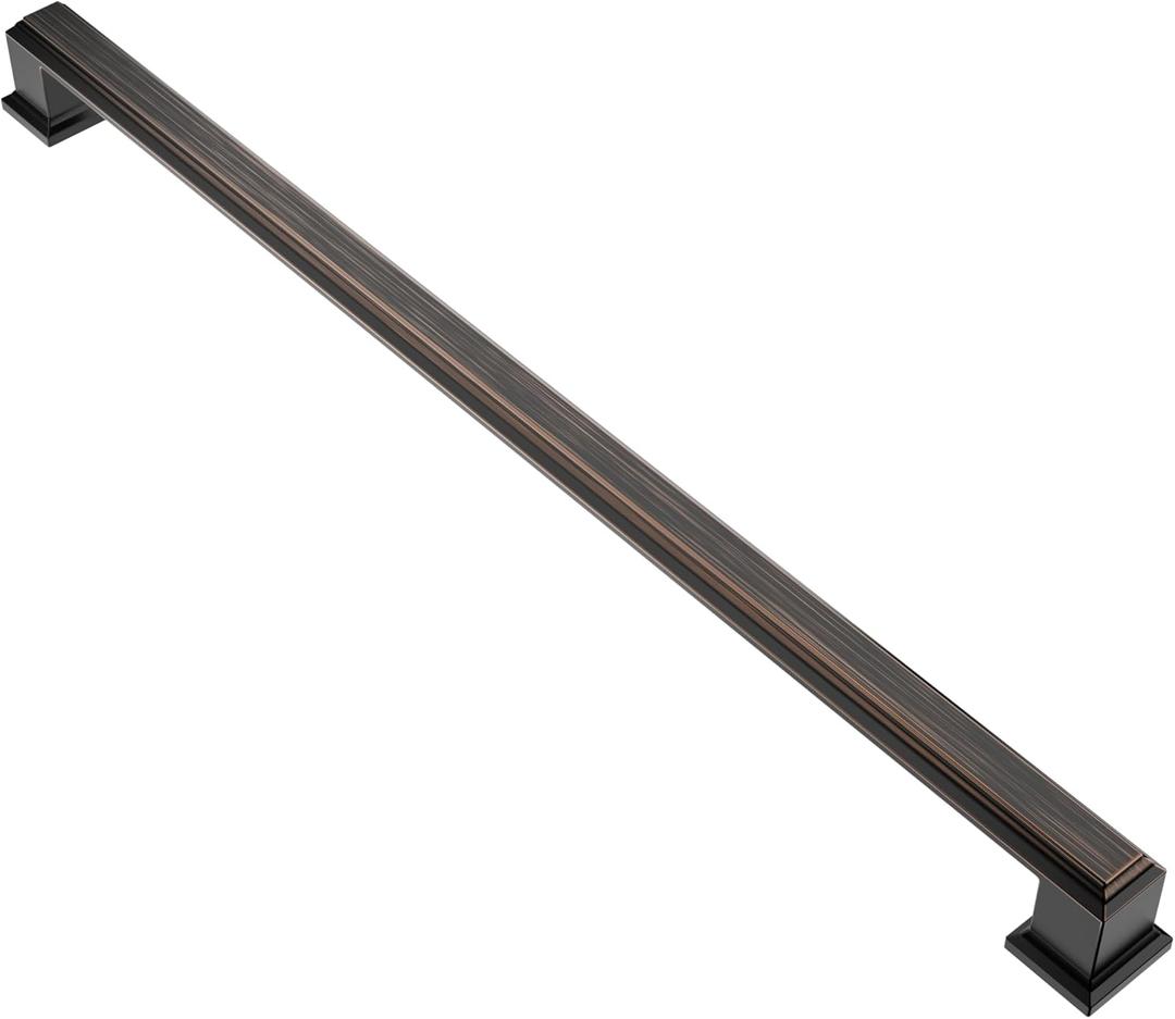 Alzassbg 6 Pack Oil Rubbed Bronze Cabinet Pulls, 11-1/3 Inch(288mm) Hole Center Cabinet Handles Kitchen Pulls for Cabinets and Drawer AL3071ORB