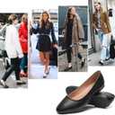 Hash Bubbie Women's Flats Shoes Ballet Flats Dress Shoes Comfortable PU Leather Slip on Shoes for Women