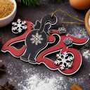 2 x Black Cat 2025 Christmas Ornament  Funny Kitten Butt Wooden Tree Decoration with Snowflakes & Paw Prints for Cat Lovers, Pet Owner Christmas Dcor (Coming Soon 2025)