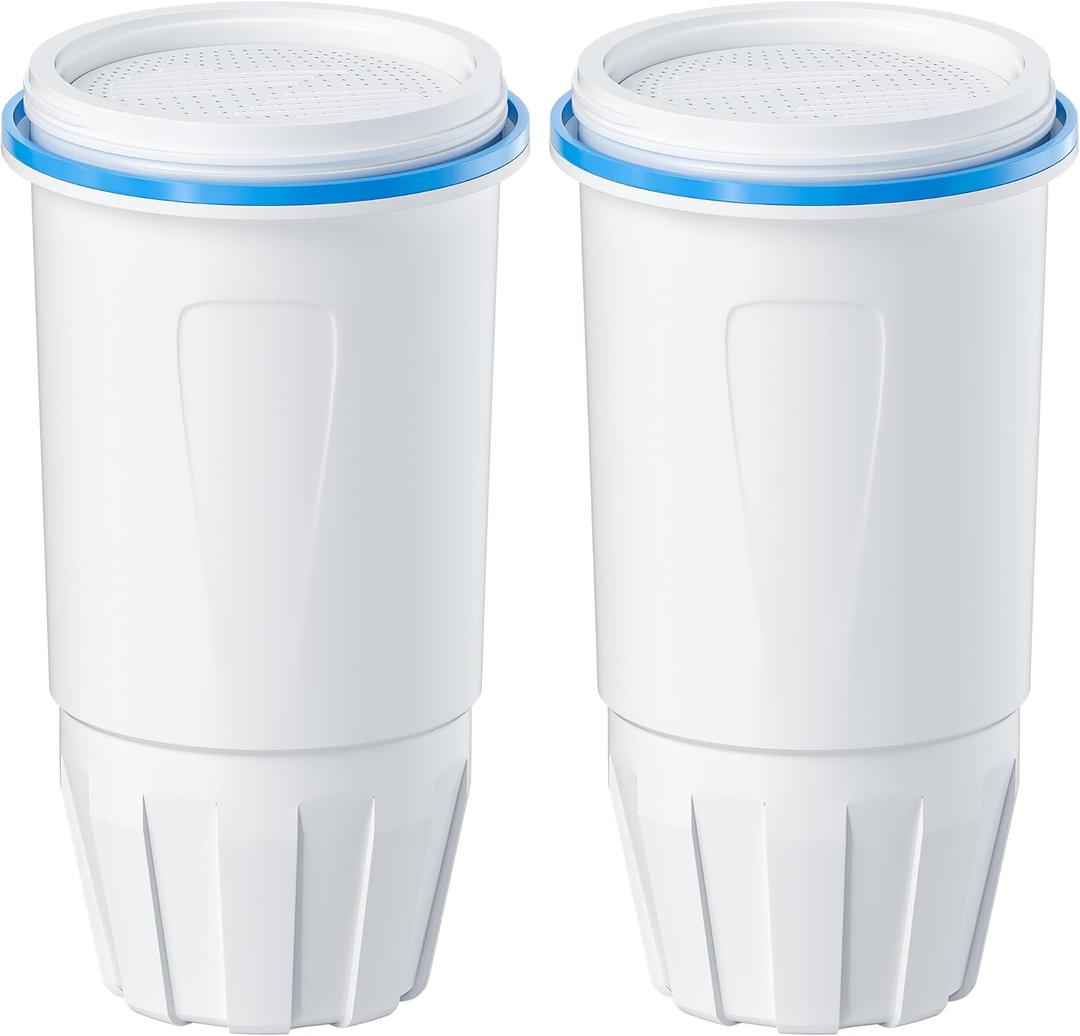 Water Filter Replacement Compatible with Zero Pitcher and Dispensers ZR-001, ZR-017, ZP-006 ZD-013, Reduces Lead,TDS, PFOA/PFOS, Chlorine and More, by NUTTUTO, Pack of 2