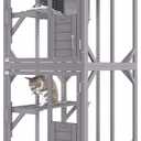 VEVOR 3-Tier Cat Playpen Catio with Wheels, Resting Box, Waterproof Roof, Windows & Doors, Removable Tray