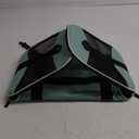 Cat Carrying Case Pet Dog Carrier Soft-Sided Bag Airline Approved, Pet Travel Carrier Up to 15 Lbs, Collapsible Cat Carrier Dog Carrier for Medium Cats Small Cats Dogs(17x11x11 Green) (17.0"L x 11.0"W x 11.0"H)
